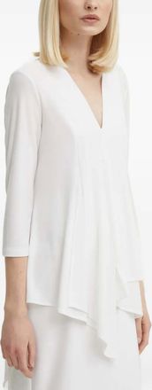 Joseph Ribkoff Blusa asimmetrica con scollo a V - Bianco