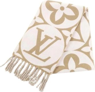 Louis Vuitton Pre-owned Katoenen Sjaal - Dames - Vintage Accessoires - Beige - ONE Size - Katoen - Vintage