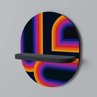 OEM Cegado Por Las Luces Estante Ovalado Negro