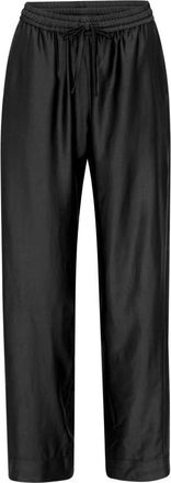 Karmamia Garcia Bukser 1468 - Dames - Straight fit broeken - Zwart - L - Satijn - Broeken