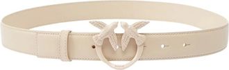 Pinko Pinko, Accessoires, Dames, Beige, L, Leer, Love Berry H3 Riem
