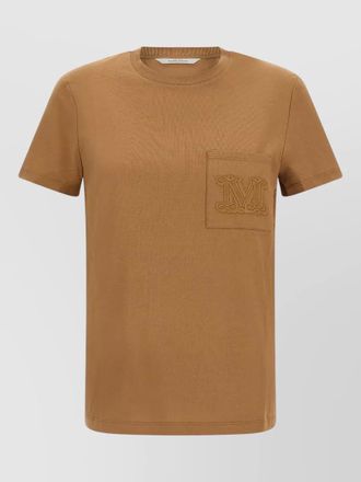 Max Mara cotton monogram short-sleeve t-shirt