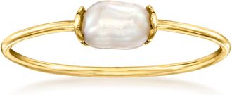 RS Pure by Ross-Simons Italian 3.5-4mm Cultured Pearl Ring in 14kt Yellow Gold
