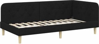 vidaXL Estructura De Cama En Esquina Negro 100 X 200 Cm Tela Vidaxl