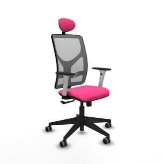 Piqueras y Crespo Silla De Oficina Piqueras Y Crespo Motilla Blanco Soporte Lumbar Ajustable
