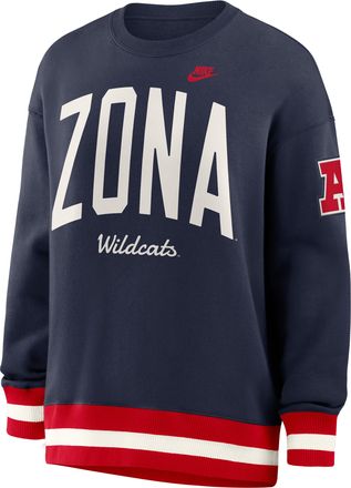 Nike Arizona Legacy Nike Womens College Pullover Crew in Blue | 040H10FVUAV-V89
