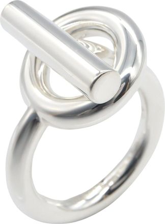 Herm&egrave;s Silver Silver 925 Band Ring (Pre-Owned)