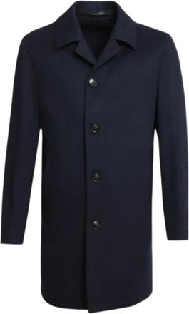 Sartoria Latorre Cappotto Kevin - Heren - Mantel - Blauw - L - Kasjmier - Jassen