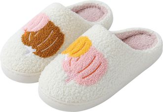 Generic Slip on Slippers for Women Size 4 Halloween Cute Pumpkin Warm Winter Slippers Ladies Soft Comfy Fuzzy Memory Foam Home Shoes Anti-Slip Halloween Home 