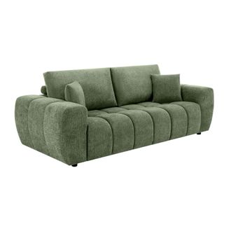 Oviala Sof&aacute; recto verde de 3 plazas L 238 cm