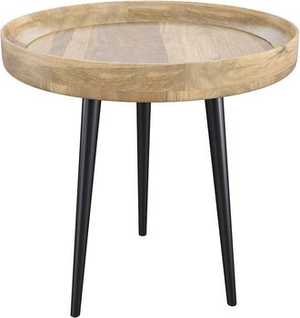 Rendez-Vous D&eacute;co Rendez-vous D&eacute;co - Mesa auxiliar redonda de madera de mango claro - Palak
