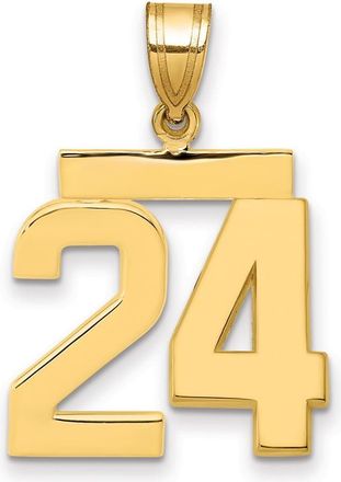 Diamond2Deal 14k Yellow Gold Medium Polished Number Charm Pendant