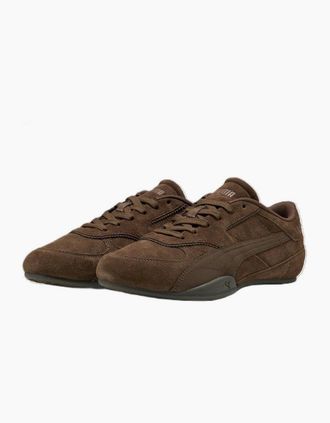 Puma Womens Puma Bella Mina Suede Womens Chocolate Trainers - Brown - Size: 7
