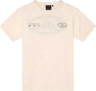 Nicce London Heren Grant rugprint oversized T-shirt (Gebroken wit)