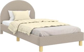 vidaXL Cama Para Ni&ntilde;os Con Cabecero Gris Claro 90 X 190 Cm Vidaxl