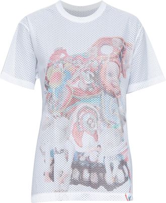 Comme Des Gar&ccedil;ons COMME DES GARCONS HOMME PLUS SS2018 Mona Luison graphic print mesh tshirt S