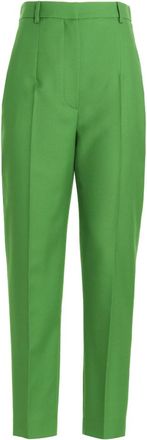 Alexander McQueen Green Slim Flat Front Pants