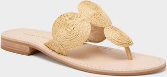 Jack Rogers Womens Margo Flat Raffia Sandals In Natural
