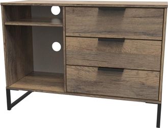 Welcome Furniture Havana Ready Assembled TV Unit with 3 Drawers - Vintage Oak - Welcome Furniture | TJ Hughes