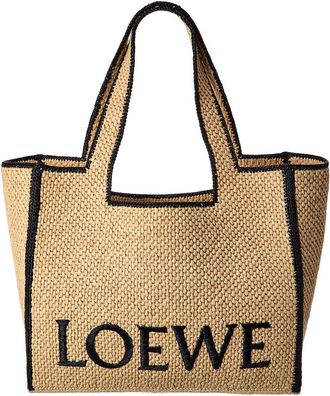 Loewe Font Large Raffia Tote