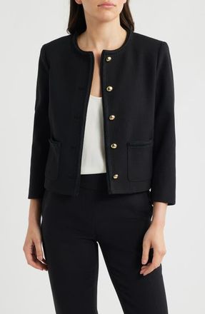 Anne Klein Knit Jacket in Anne Black at Nordstrom, Size 8