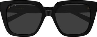 Gucci Gg 2102S Zonnebril - Dames - Zonnebrillen - Zwart - 54 MM - Nylon - Accessoires