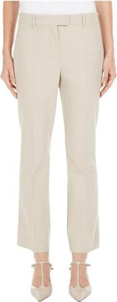 Max Mara Beige Katoenmix Slim Fit Broek - Dames - Chinos - Beige - XS - Katoen - Broeken