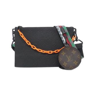 Louis Vuitton Pre-owned Trio Pouch Monogram Taurillon Schoudertas - Dames - Pre-owned - Bruin - Maat: ONE Size Leer