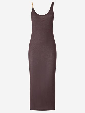 Pinko Pinko-Stretch-Baumwollkleid mit juwelenbesetzten Tr&auml;gern