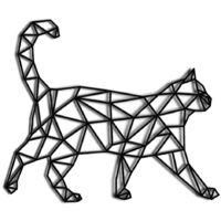OEM Escultura Decorativa De Pared (40x30cm, Gato Caminando) - Crezuo