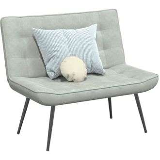 vidaXL Vidaxl - Panca Grigio Chiaro 110x74x84 cm in Velluto