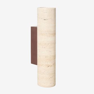 Sklum Aplique De Pared En Travertino Y Madera Davise Sklum