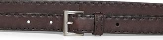 Prada Womens Leather Belt Antiqued Nappa Coffee Brown Lambskin