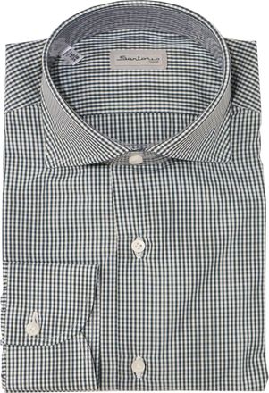 Sartorio Micro Gingham Cotton Dress Shirt