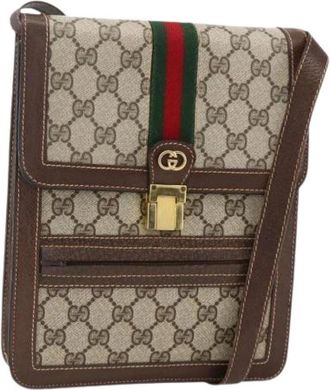 Gucci Pre-owned Cross Body Bags, female, Beige, Size: ONE SIZE Pre-owned Vintage Shoulder Bag
