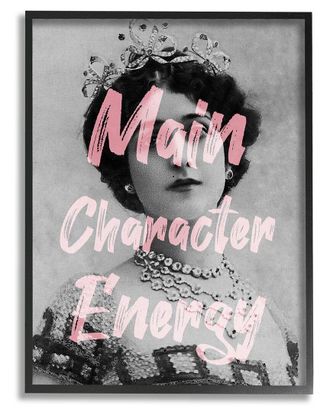 Stupell Industries Main Character Energy Vintage Woman Framed Giclee Wall Art By Daphne Polselli