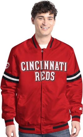 Starter Mens Starter Red Cincinnati Reds Scout Full-Snap Varsity Jacket at Nordstrom, Size Xxx-Large