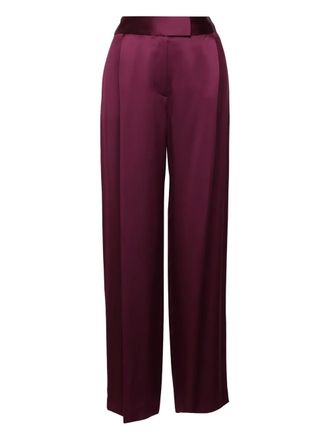 The Sei concealed-fastening pleated trousers - Rosso