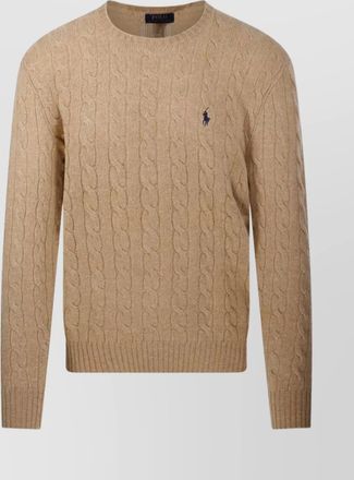 Ralph Lauren cable-knit wool-cashmere crewneck sweater