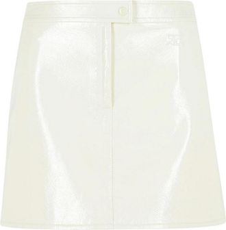 Courr&egrave;ges Reedition White Polyester Blend Miniskirt