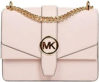 Michael Kors Greenwich Small Flap Crossbody Bag - Dames - Schoudertassen - Roze - ONE Size - Leer - Tassen
