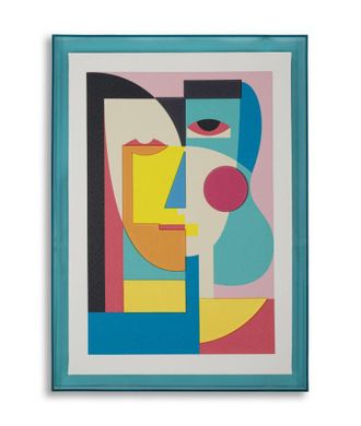 Mauro Ferretti L&aacute;mina Sobre Lienzo Picassy Con Marco -a- Cm 50x3,3x70