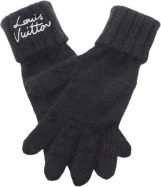 Louis Vuitton Pre-owned Nylon Handschoenen - Dames - Vintage Accessoires - Zwart - ONE Size - Nylon - Vintage