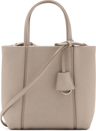 Mango Mini Faux Leather Tote in Off White at Nordstrom