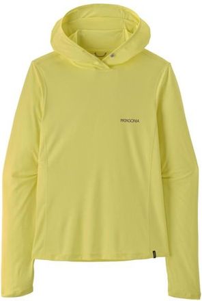Patagonia Cap Cool Sun Hoody Peak Visions Funktionsshirt f&uuml;r Damen | gelb