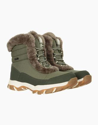 Mountain Warehouse Womens Mountain Warehouse Womens/Ladies Ohio Thermal Short Shaft Snow Boots - Green - Size: 5