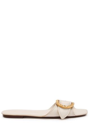 Zimmermann Solena Leather Sliders - Off White - 40 (IT40 / UK7)