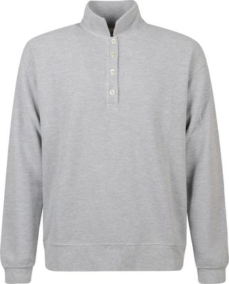 Autry Polo in cotone con ricamo logo - Grigio