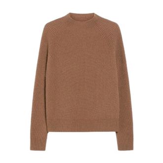 Max Mara Ines Sweater - Dames - Ronde hals truien - Bruin - XS - Wol - Truien & Vesten