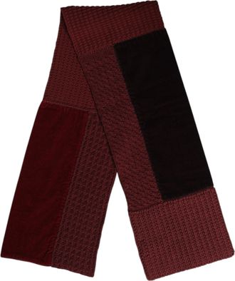 Dolce & Gabbana Bordeaux Zwart Halswarmer Wrap Sjaal
